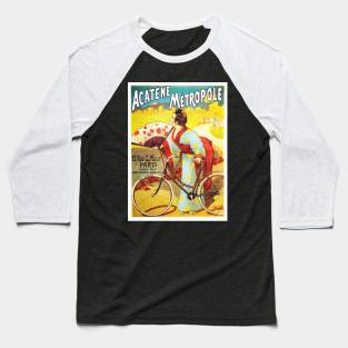 Acatene Metropole Bicycle Poster Baseball T-Shirt